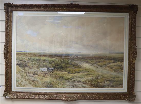 Edmund Morison Wimperis (1835-1900), watercolour, Across a Sussex Common, signed and dated 87, 64 x 97cm